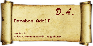 Darabos Adolf névjegykártya